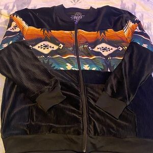 Crazy Train Black Zip-Up Jacket